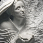 Bernadette à la Source - Unitalsi Lourdes - Sculpteur: Maria de Faykod