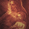 Vierge à l'Enfant - Drawing by Maria de Faykod