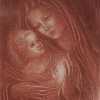 Vierge à l'Enfant - Drawing by Maria de Faykod