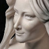 Buste de Carla Bruni-Sarkozy - Sculpture en Marbre rose du Portugal - Musée de Faykod