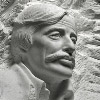 Buste de Jean Ferrat - Sculpture en Marbre de Carrare - Musée de Faykod
