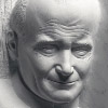 Détails du buste de Jean-Paul II - Monastère de Pont-l'Abbé - Sculpture en Marbre de Carrare