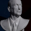 Buste de M. Pierre-Christian Taittinger - Sculpture en Marbre de Carrare - Collection Privée