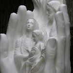 Sainte-Famille - Sanctuaire Angelfields, Philippines - Sculpture en Marbre recomposé - Maria de Faykod